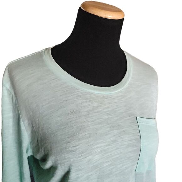 PATAGONIA Women's Top Front Pocket 3/4 Sleeve In Aqua Size Small - Picture 5 of 13
